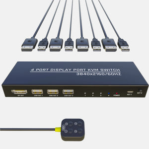 KVM Switch Displayport for 4 Computers